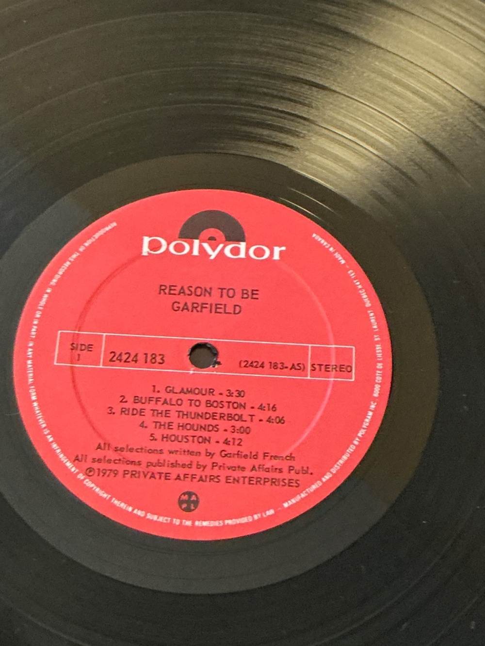 Garfield Reason To Be Vinyl Polydor 1979 - Picture 5 of 13